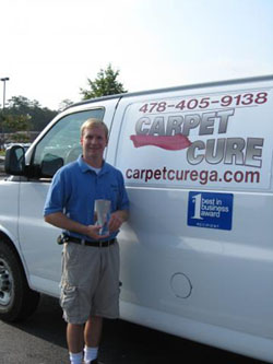 Cory McCook proud owner and operator of Carpet Cure